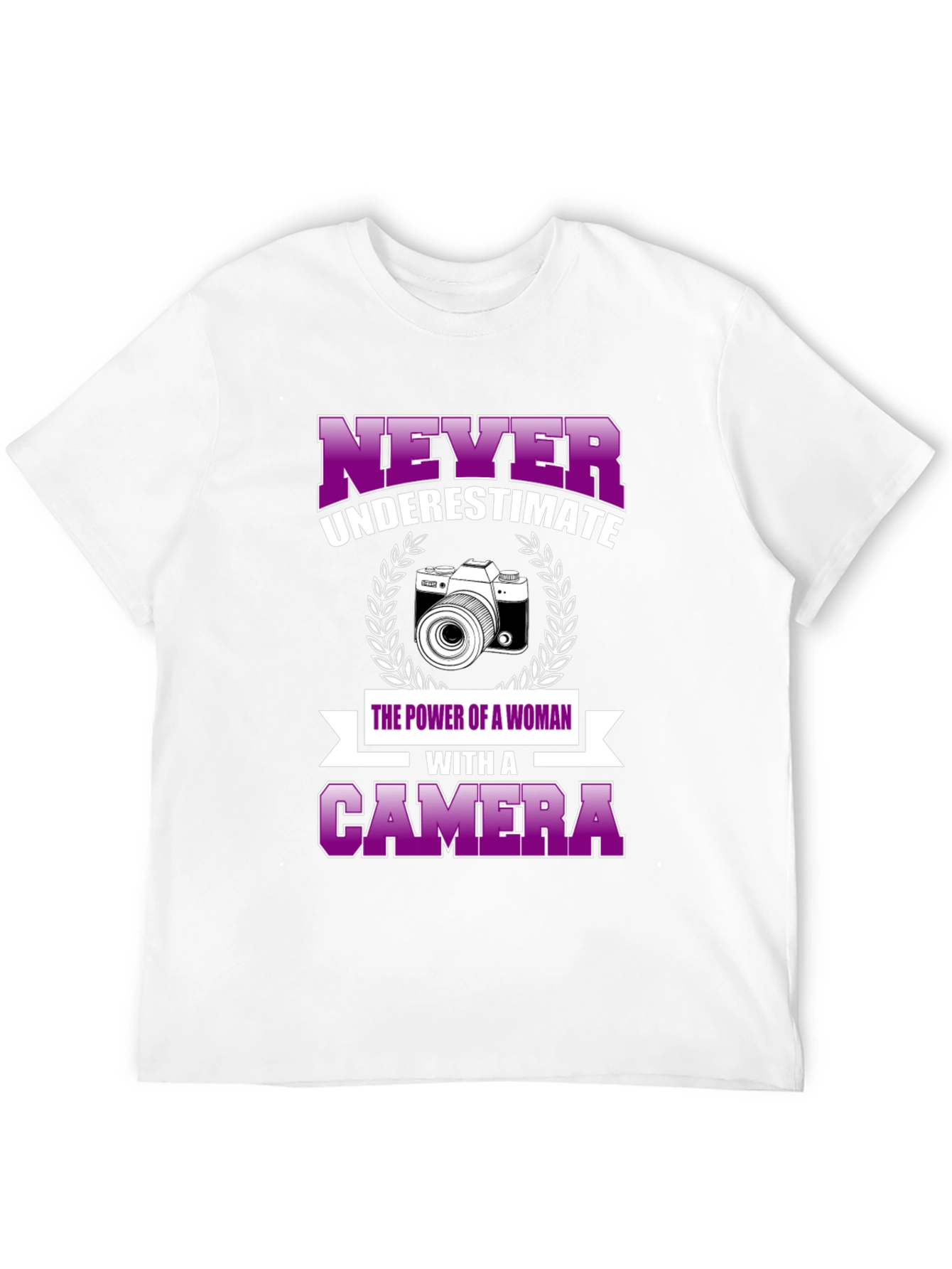 Never Underestimate Woman with Camera T-Shirt