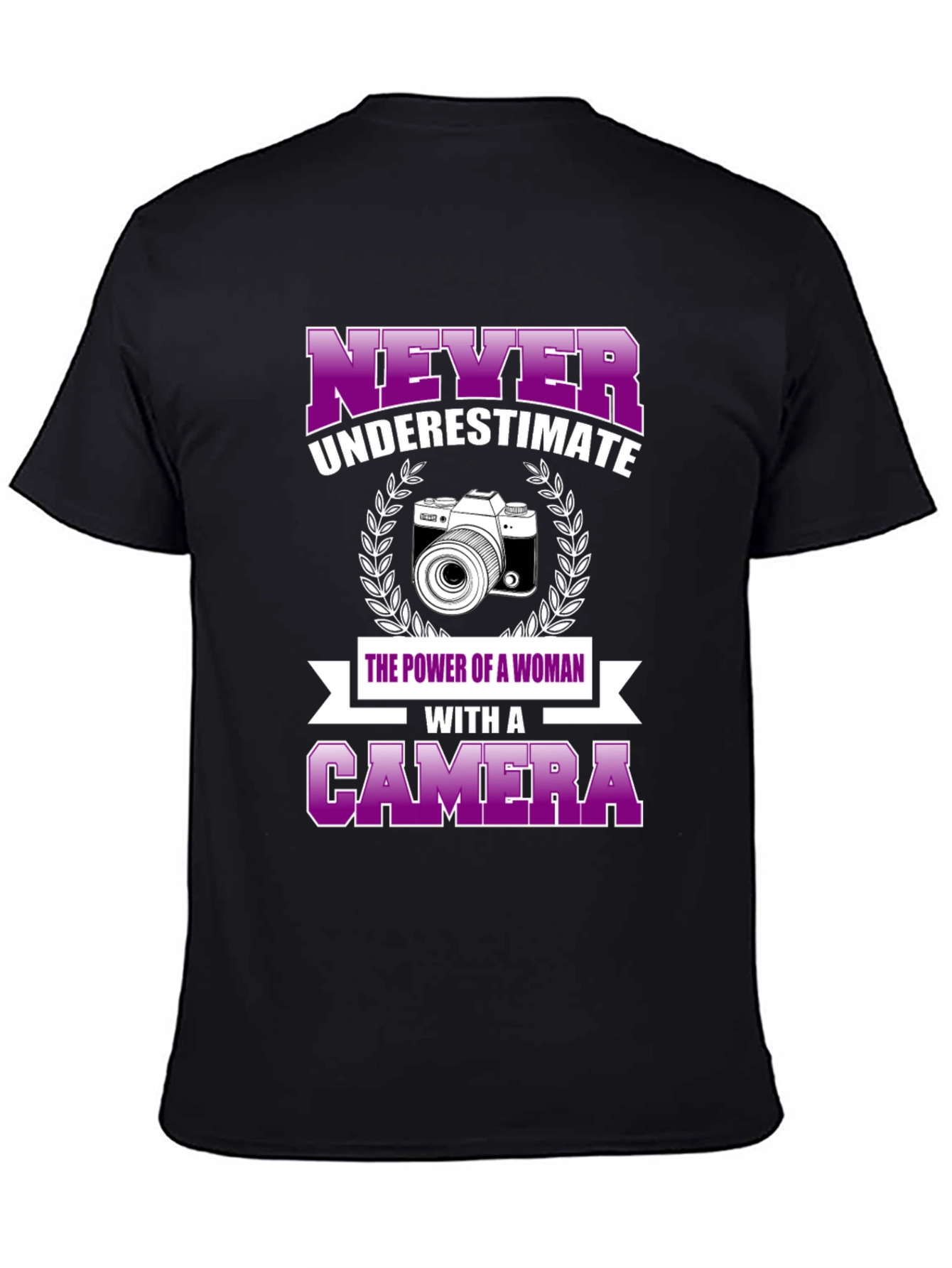 Never Underestimate Woman with Camera T-Shirt