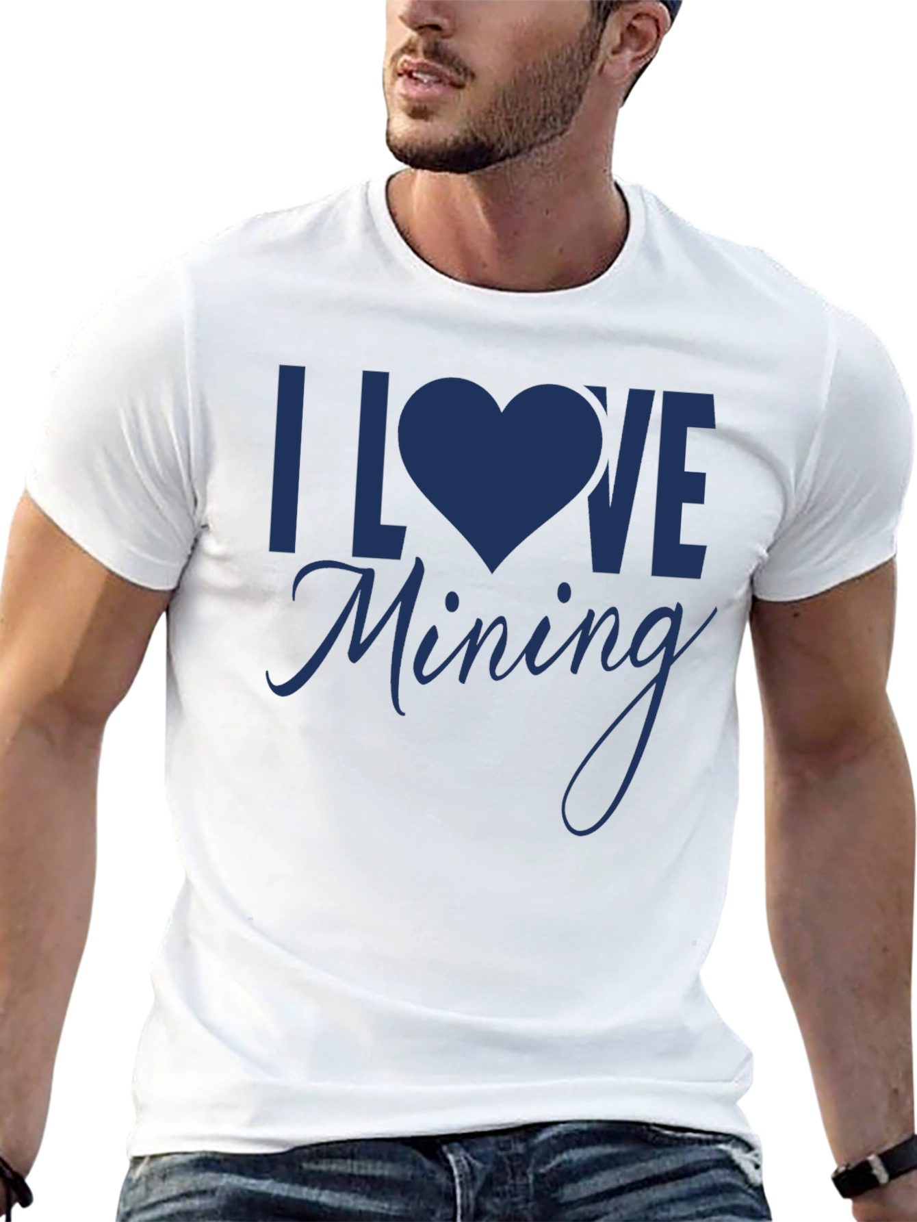 I Love Mining T-Shirt - Black Cotton Tee