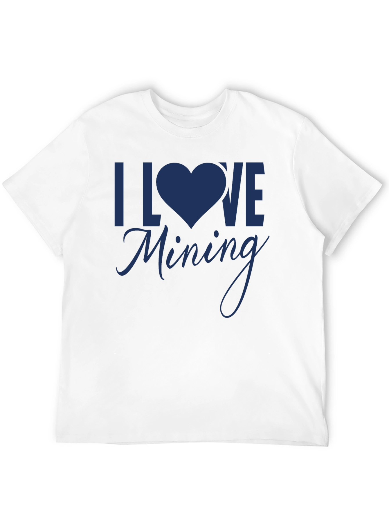 I Love Mining T-Shirt - Black Cotton Tee