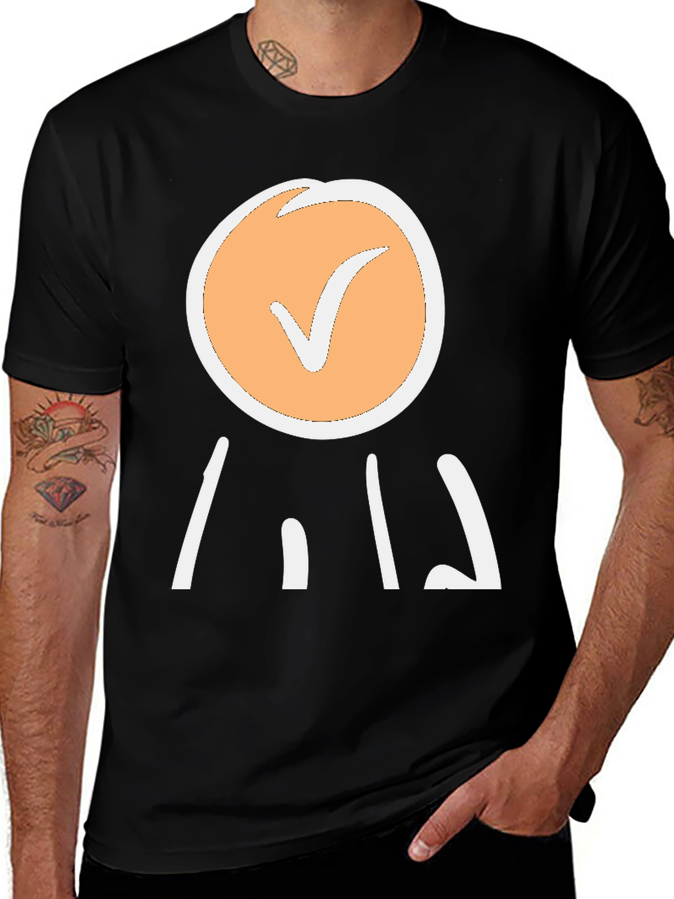 Checkmark Graphic Tee - Casual Style