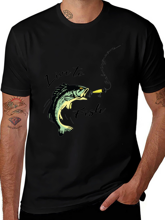 Live to Fish Graphic T-Shirt - Angler Style
