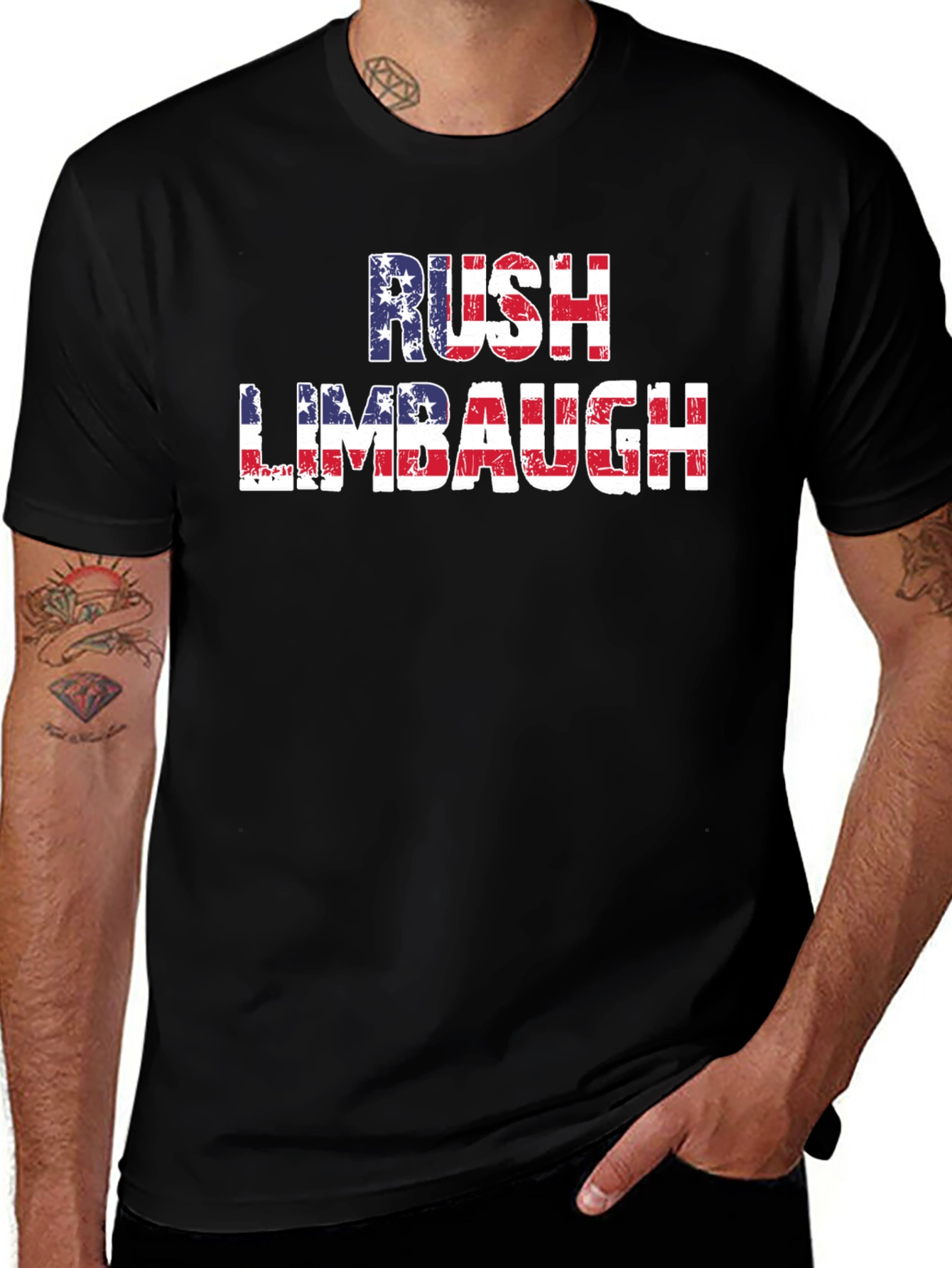 Rush Limbaugh American Flag T-Shirt