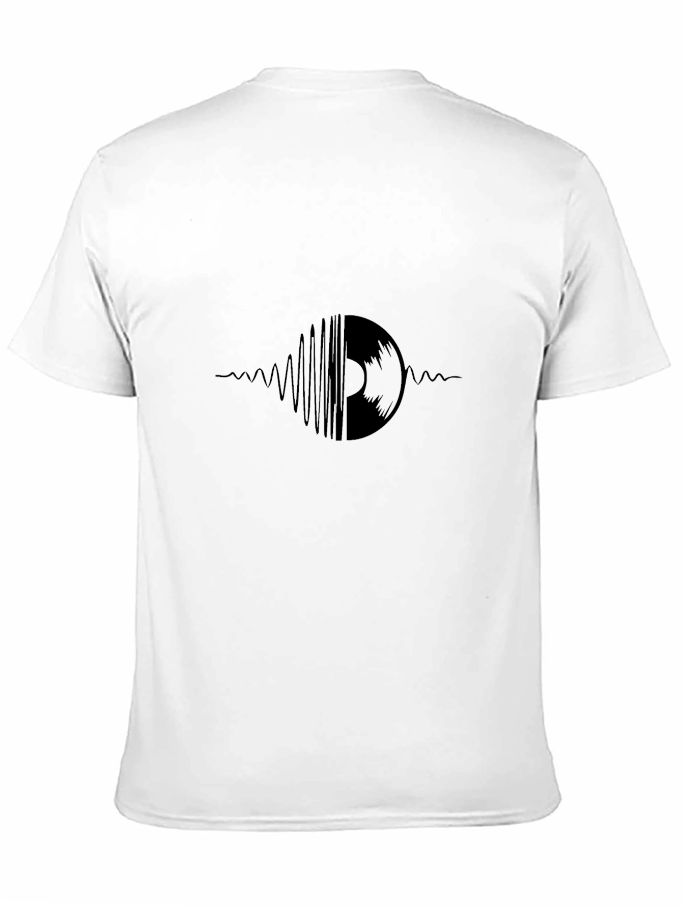 Vinyl Wave Graphic Tee - Stylish Black T-Shirt