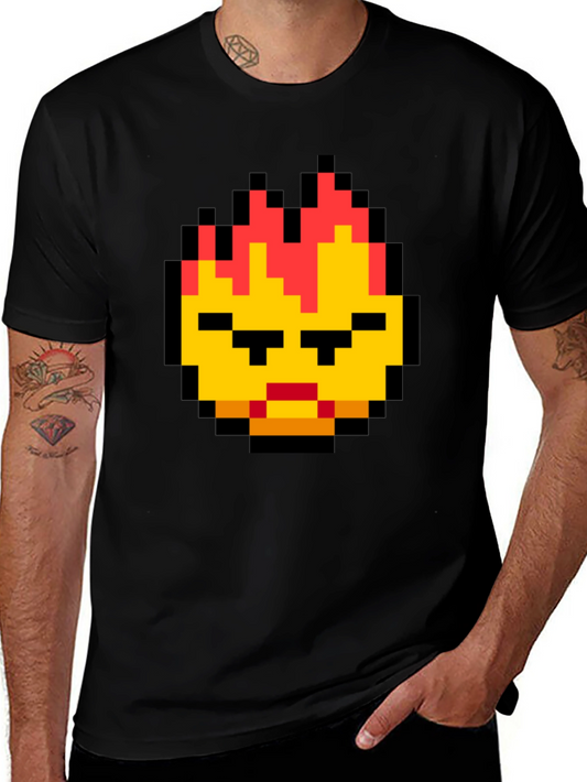 Pixel Art Angry Face T-Shirt