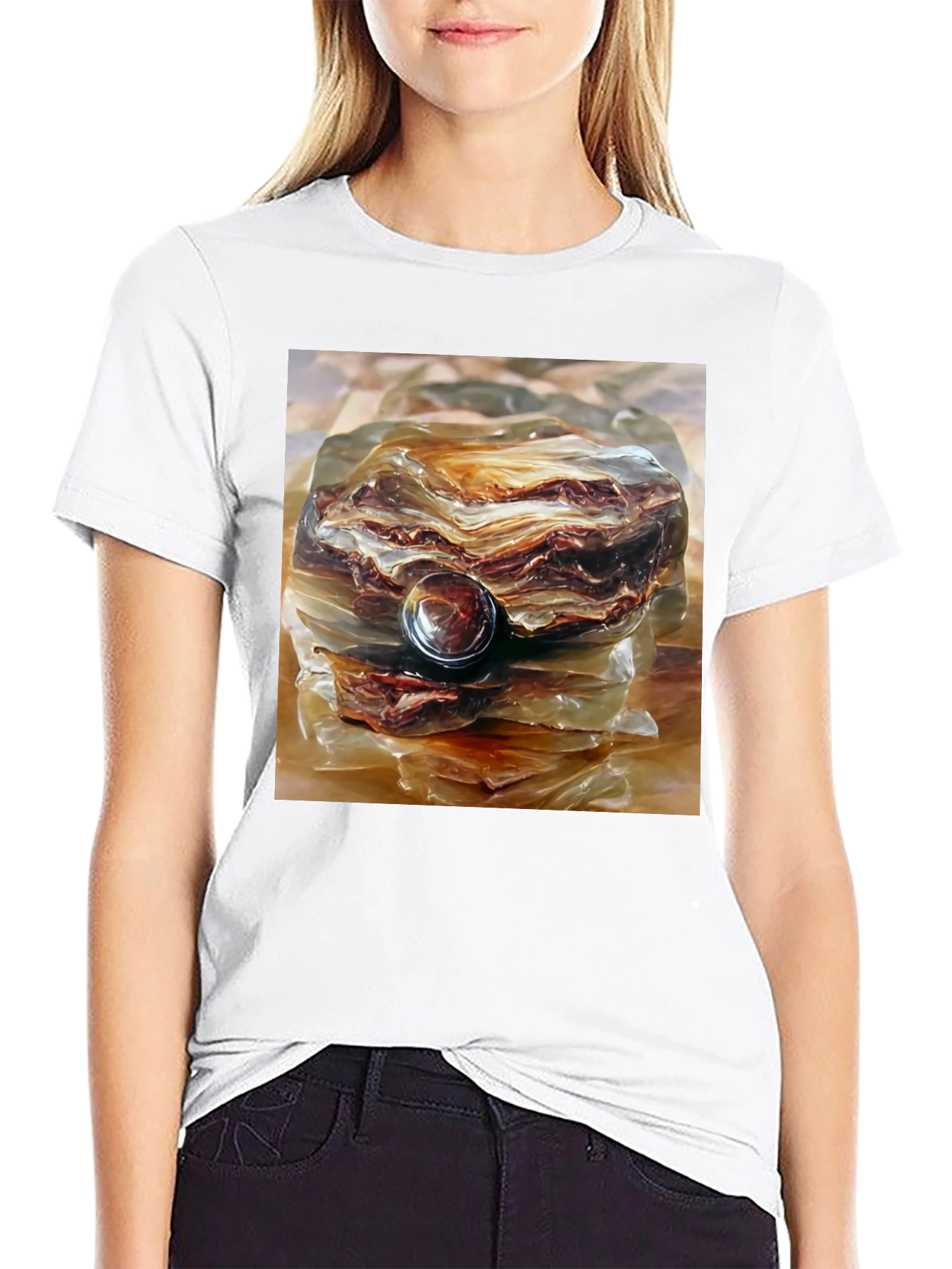 Abstract Rock Formation Graphic Tee - Unique Design