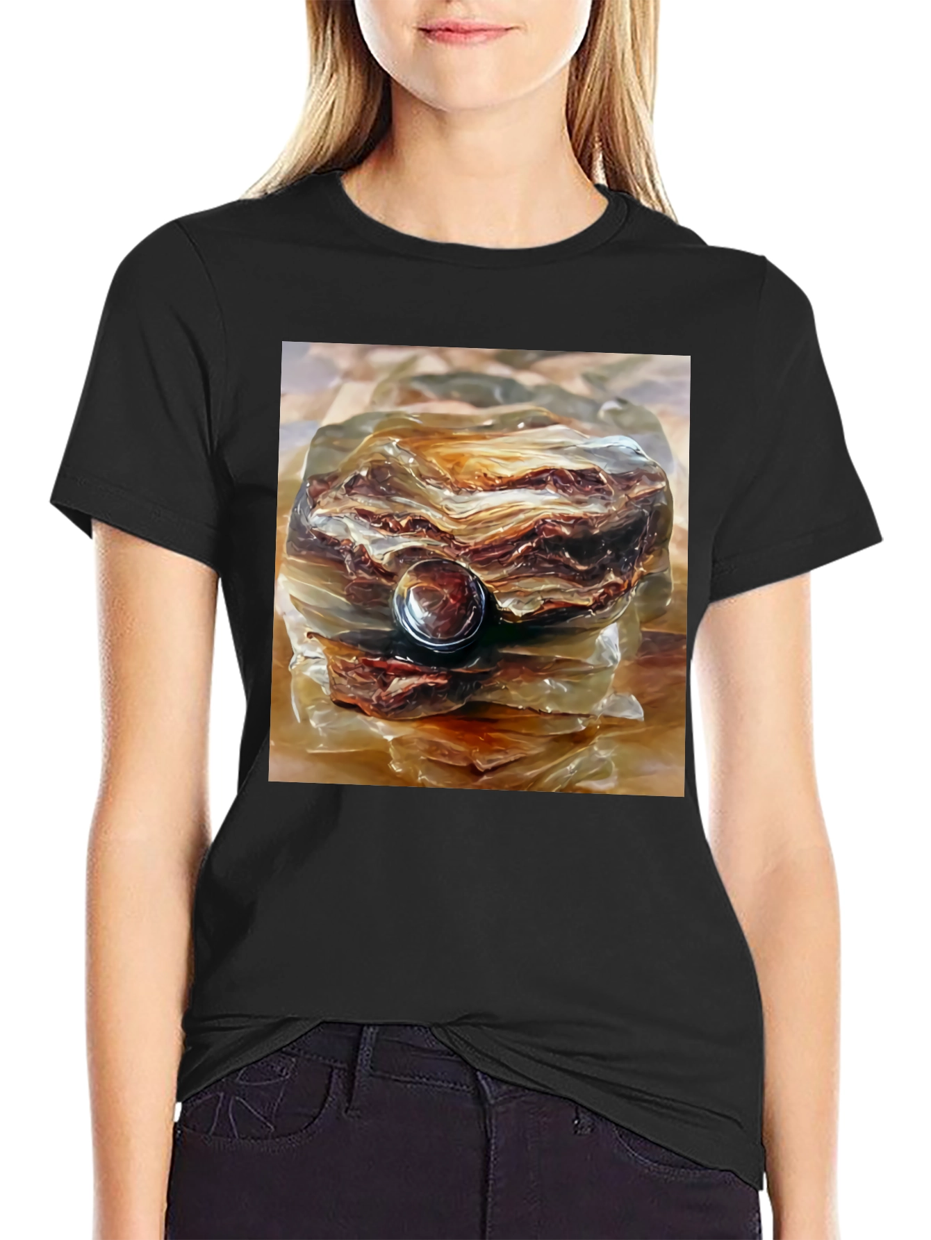 Abstract Rock Formation Graphic Tee - Unique Design