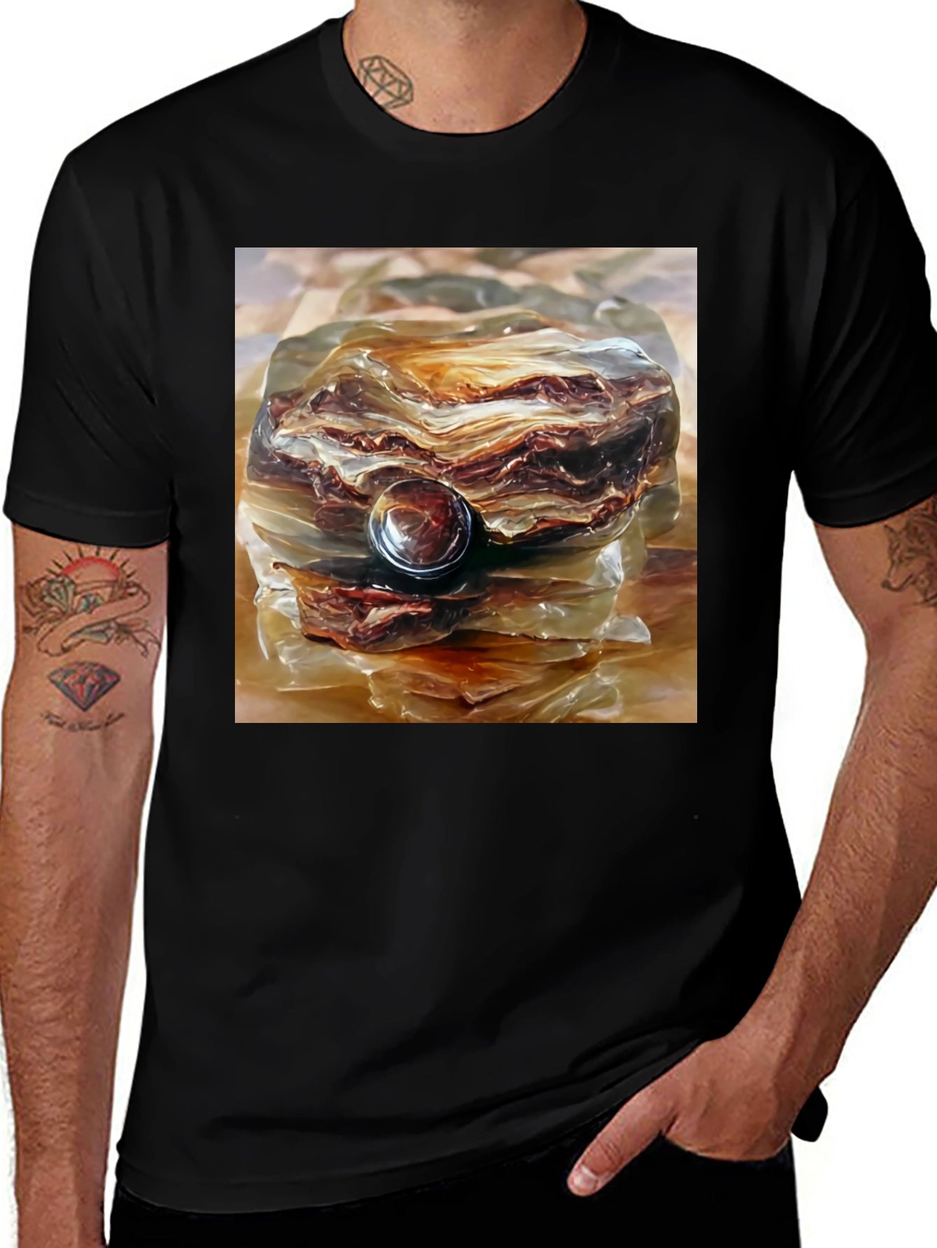 Abstract Rock Formation Graphic Tee - Unique Design