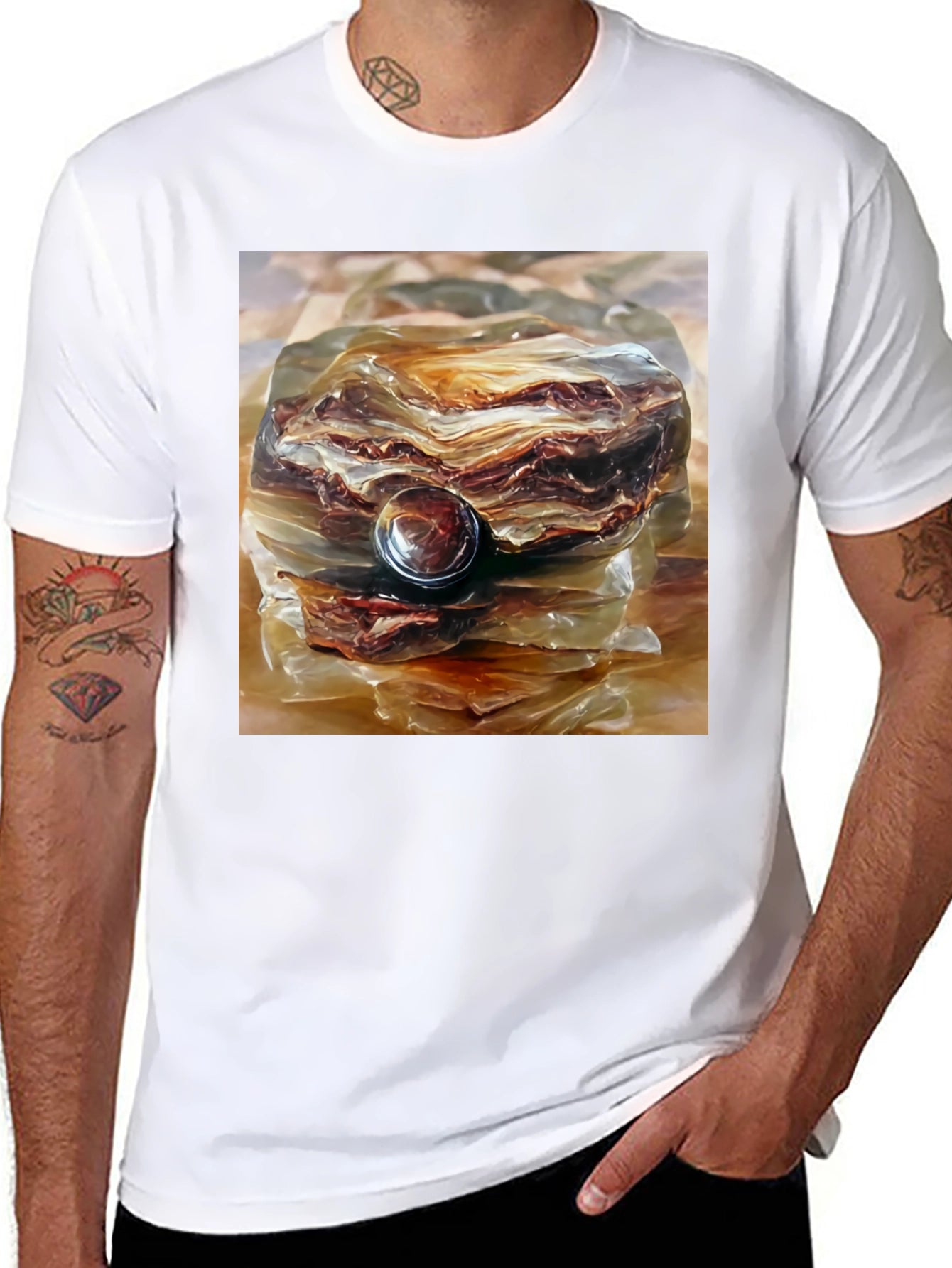 Abstract Rock Formation Graphic Tee - Unique Design