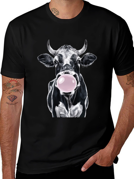 Cow Bubble Gum Graphic T-Shirt