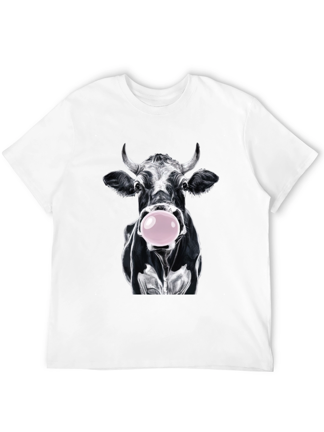 Cow Bubble Gum Graphic T-Shirt