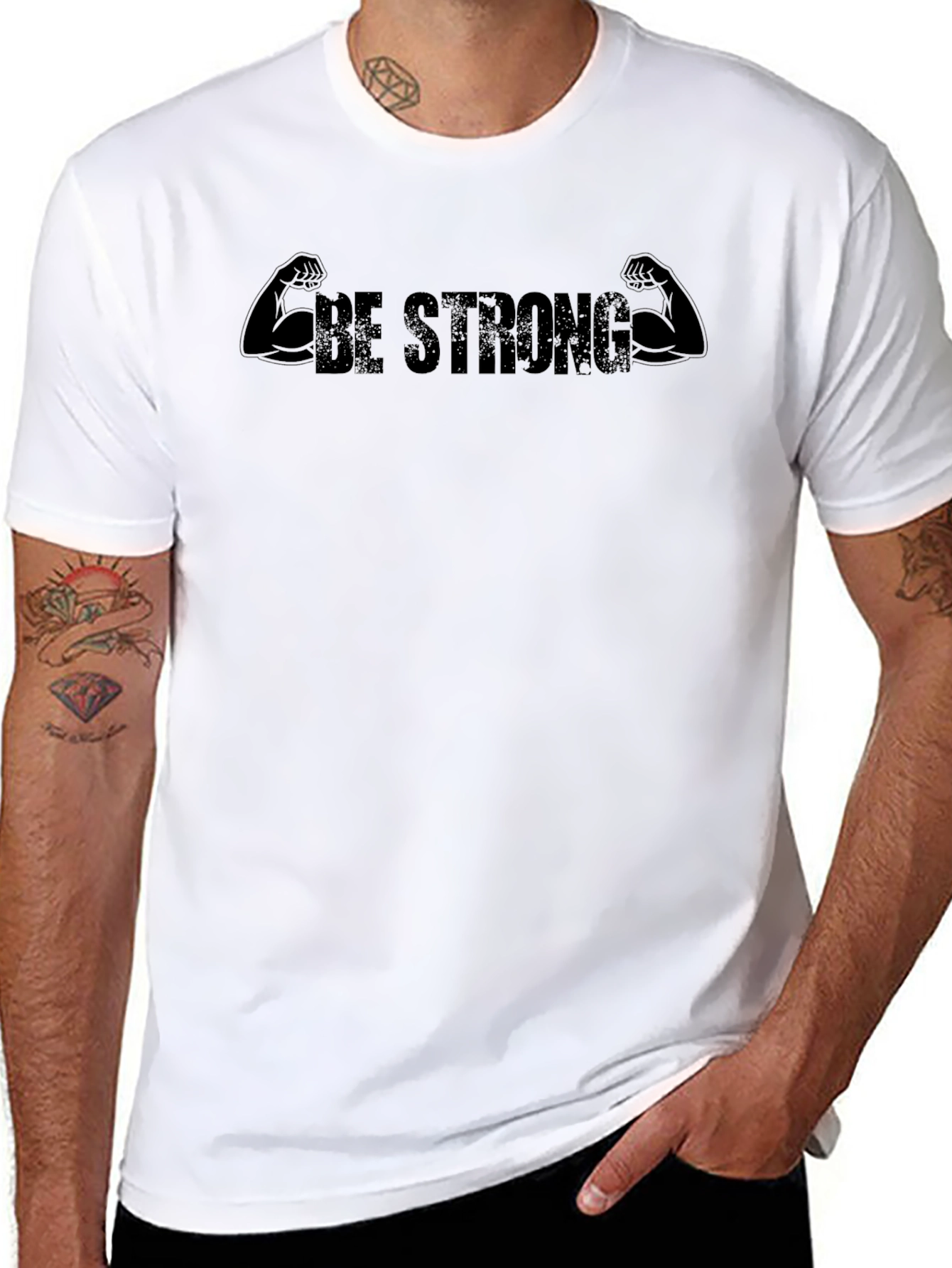 Be Strong Graphic Tee - Black