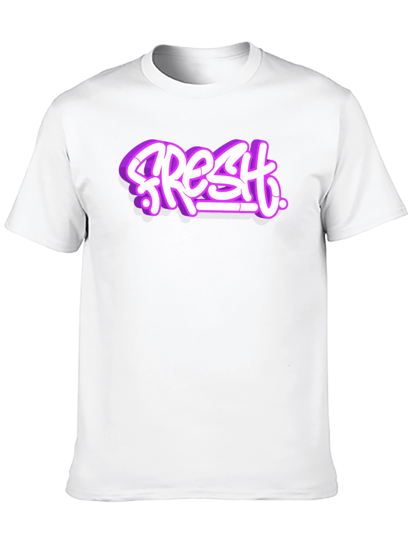 Fresh Graffiti Style T-Shirt - Black Crew Neck Tee