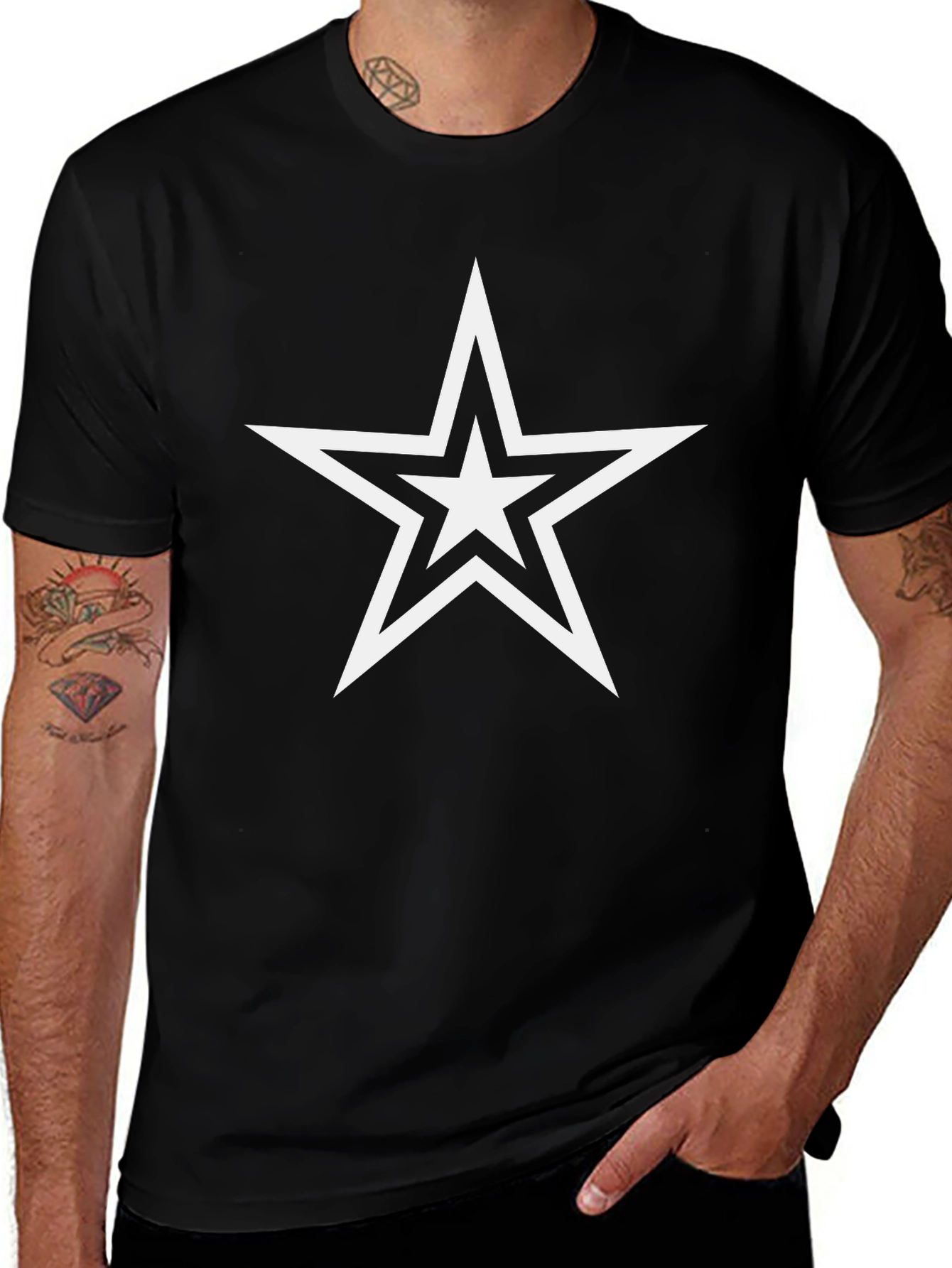 Bold Star Graphic Tee - Modern Style