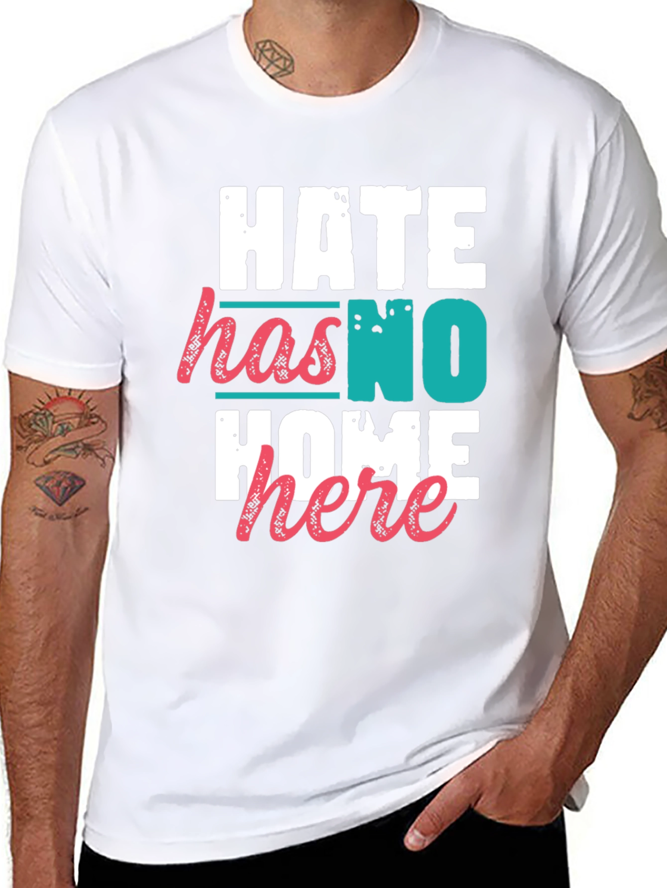 Hate Has No Home Here Graphic Tee - Black