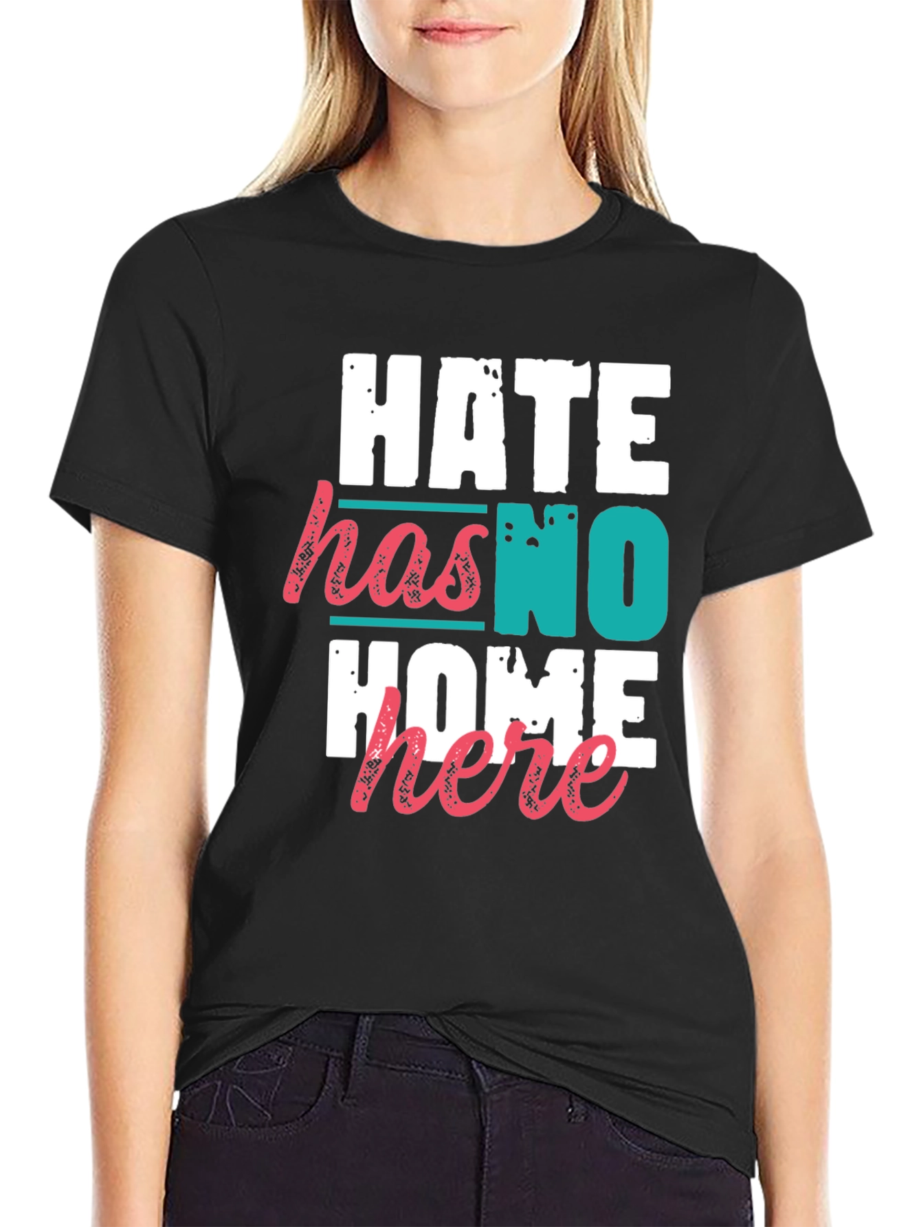 Hate Has No Home Here Graphic Tee - Black
