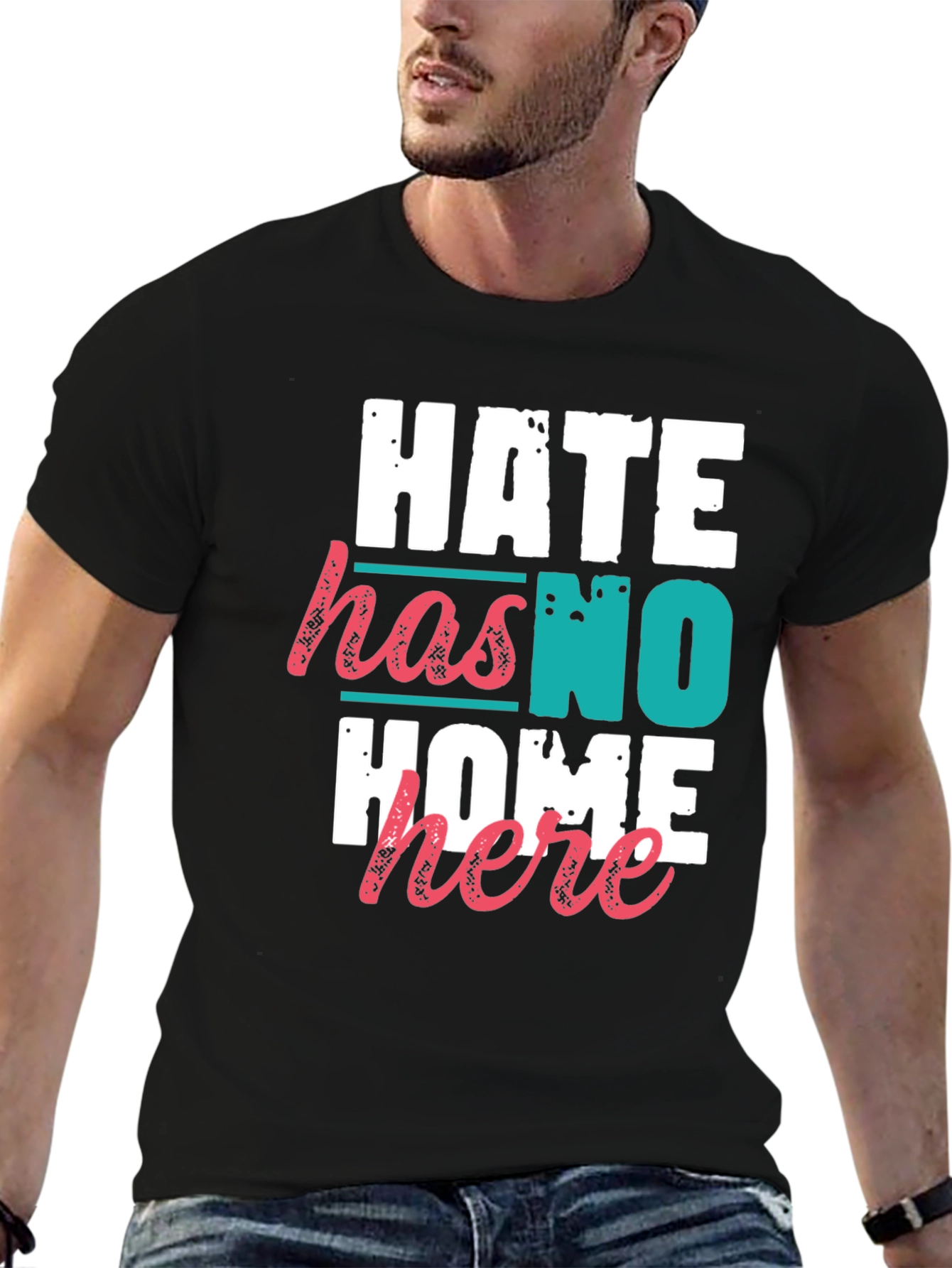 Hate Has No Home Here Graphic Tee - Black