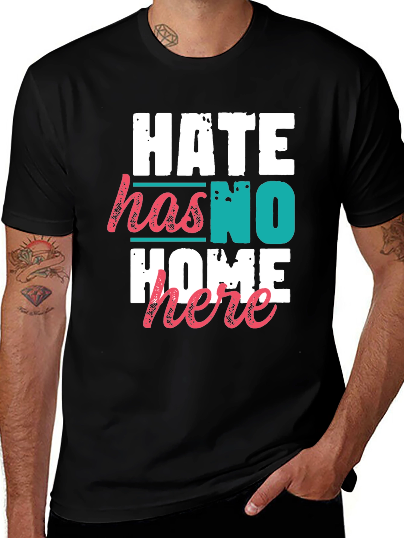 Hate Has No Home Here Graphic Tee - Black