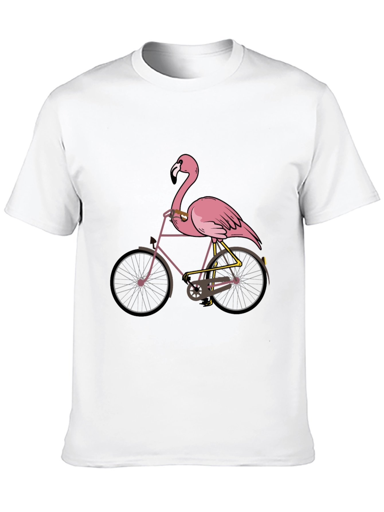Flamingo Bicycle Graphic T-Shirt