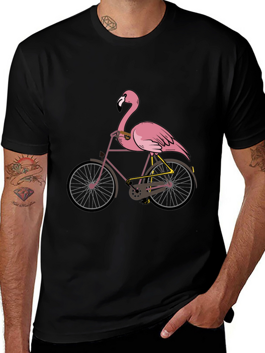 Flamingo Bicycle Graphic T-Shirt