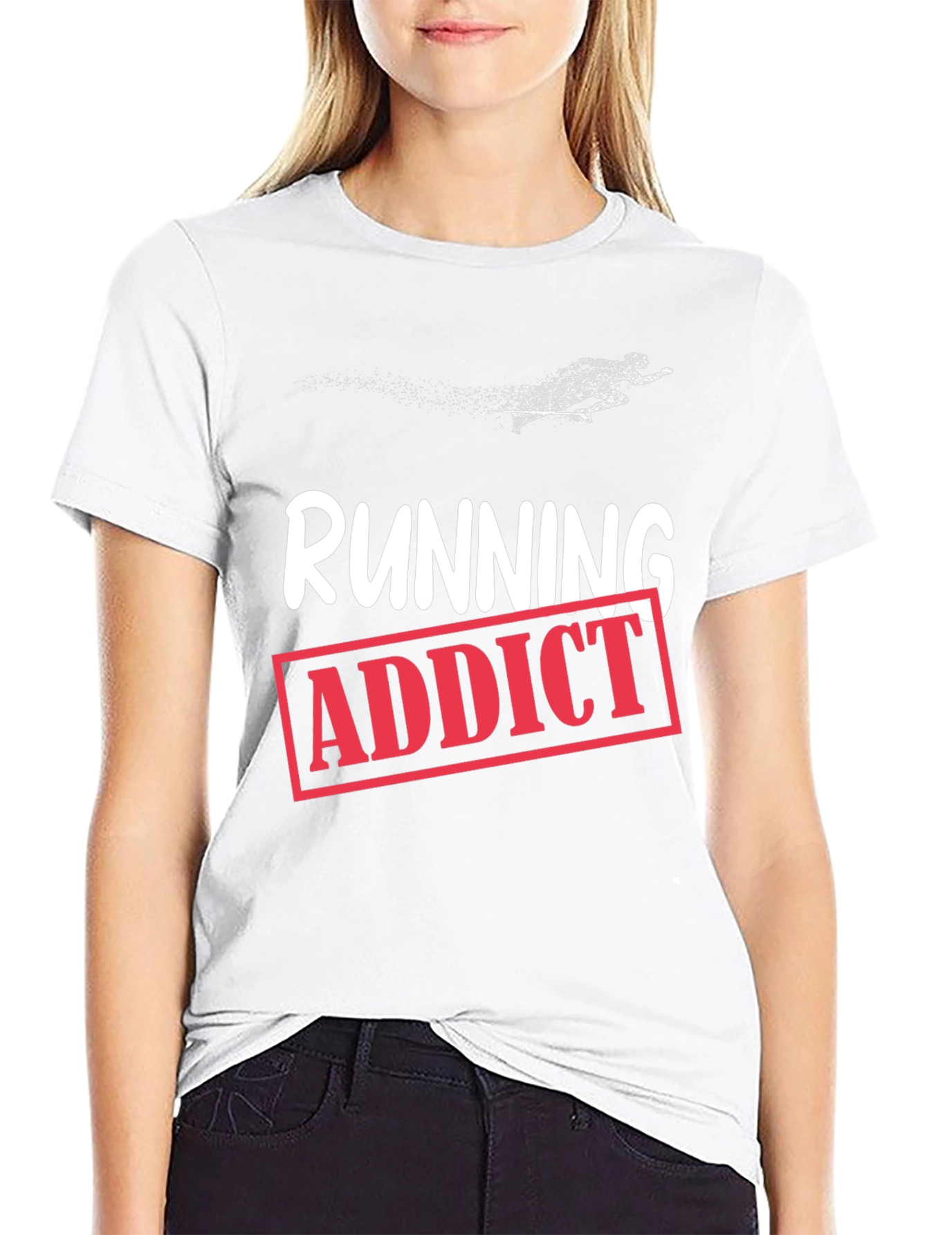 Running Addict Graphic T-Shirt - Black
