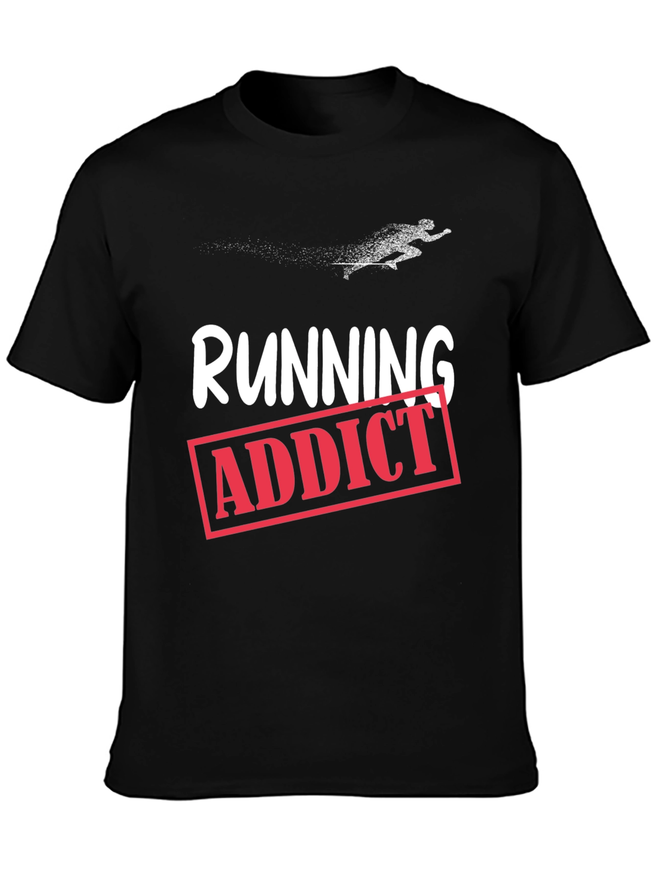 Running Addict Graphic T-Shirt - Black