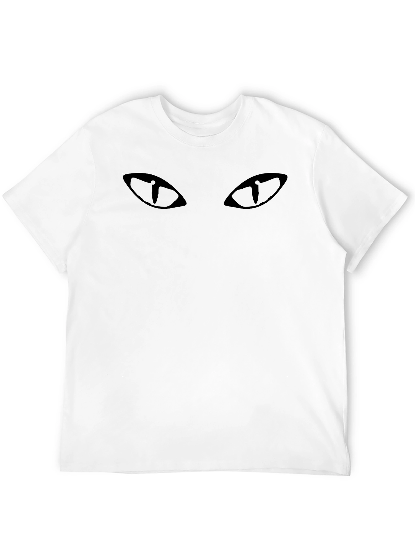 Mysterious Cat Eyes Black Graphic Tee