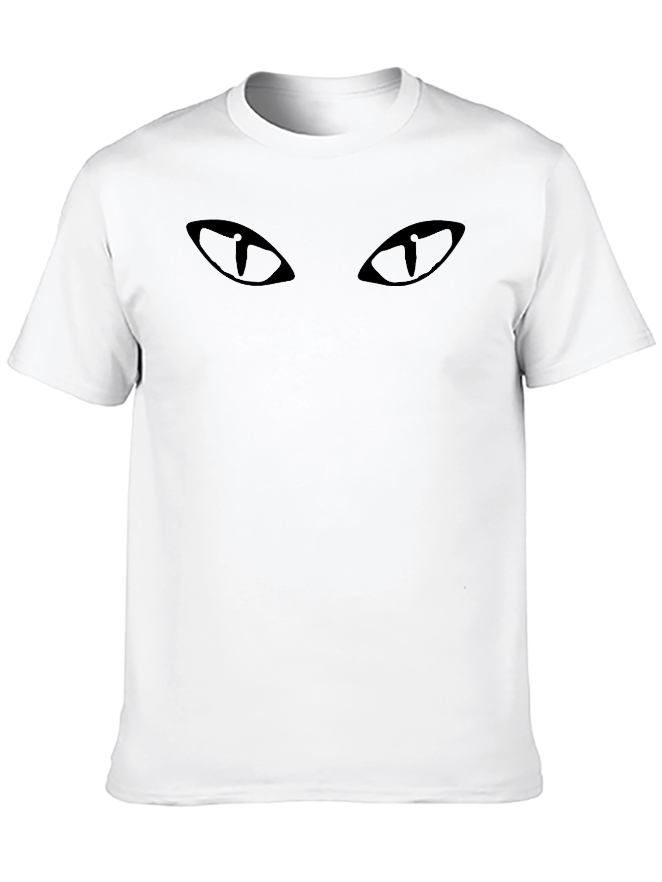 Mysterious Cat Eyes Black Graphic Tee