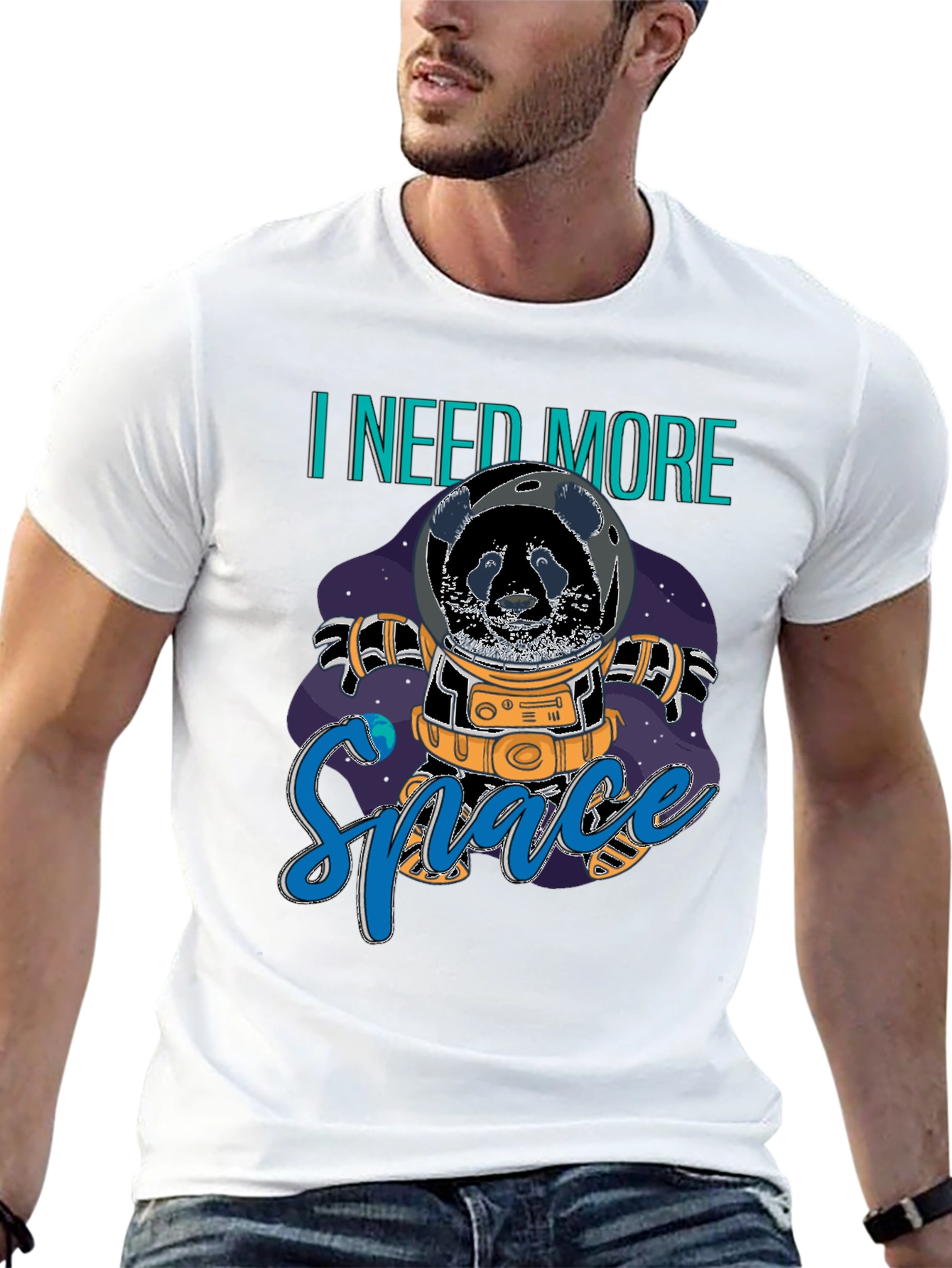 Panda Astronaut T-Shirt - I Need More Space