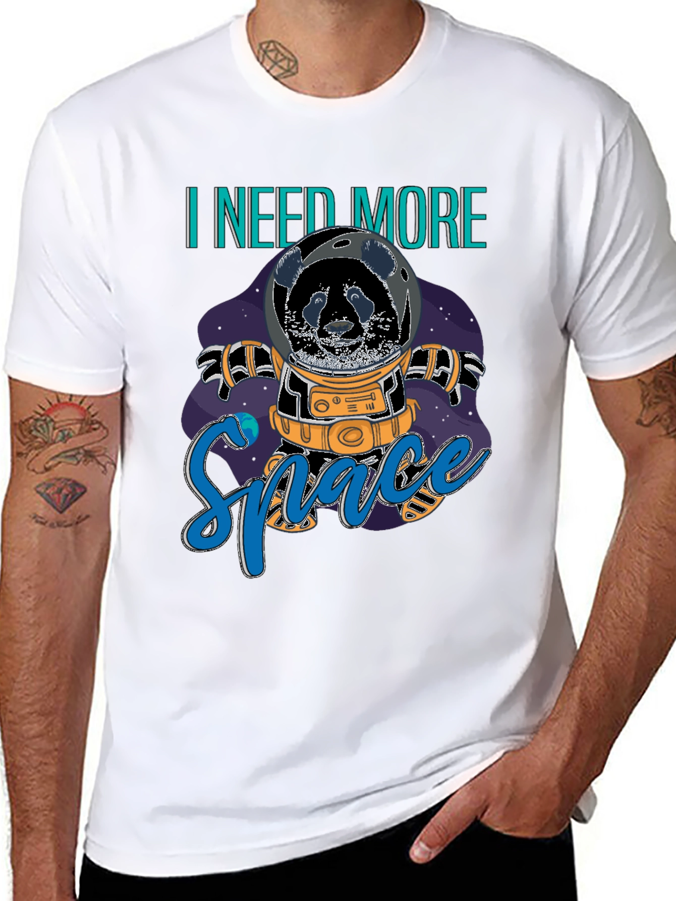 Panda Astronaut T-Shirt - I Need More Space