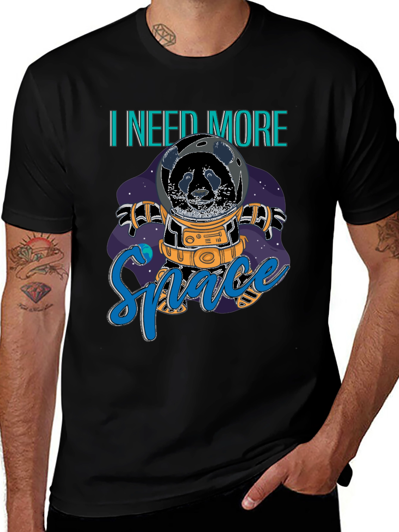 Panda Astronaut T-Shirt - I Need More Space