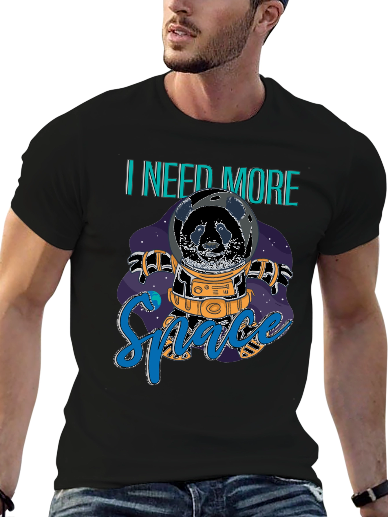 Panda Astronaut T-Shirt - I Need More Space