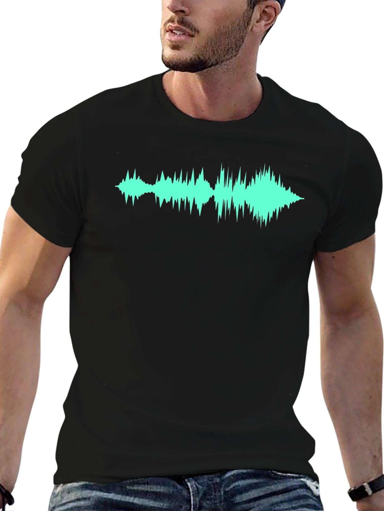 Sound Wave Graphic Tee - Modern Design