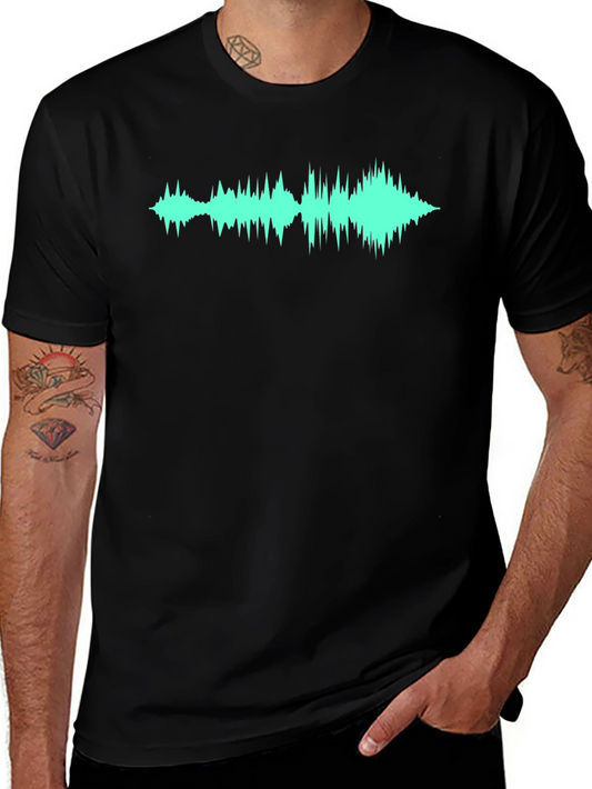 Sound Wave Graphic Tee - Modern Design