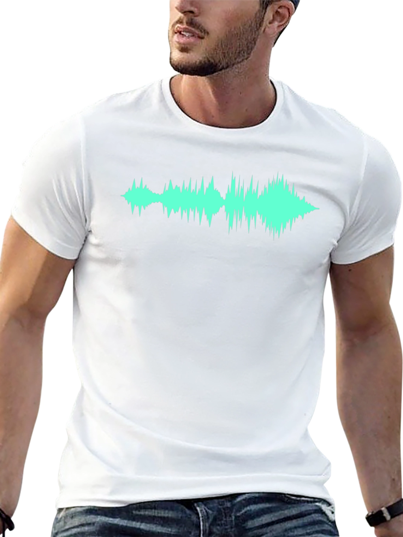 Sound Wave Graphic Tee - Modern Design