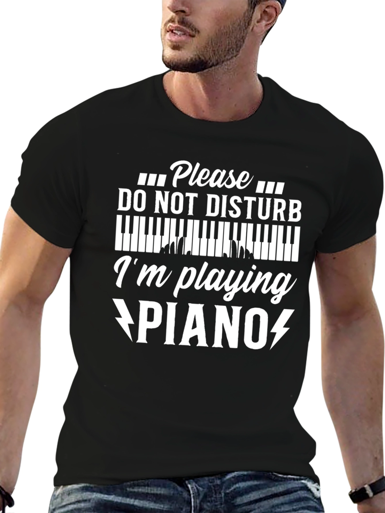 Please Do Not Disturb Piano T-Shirt Musician Gift