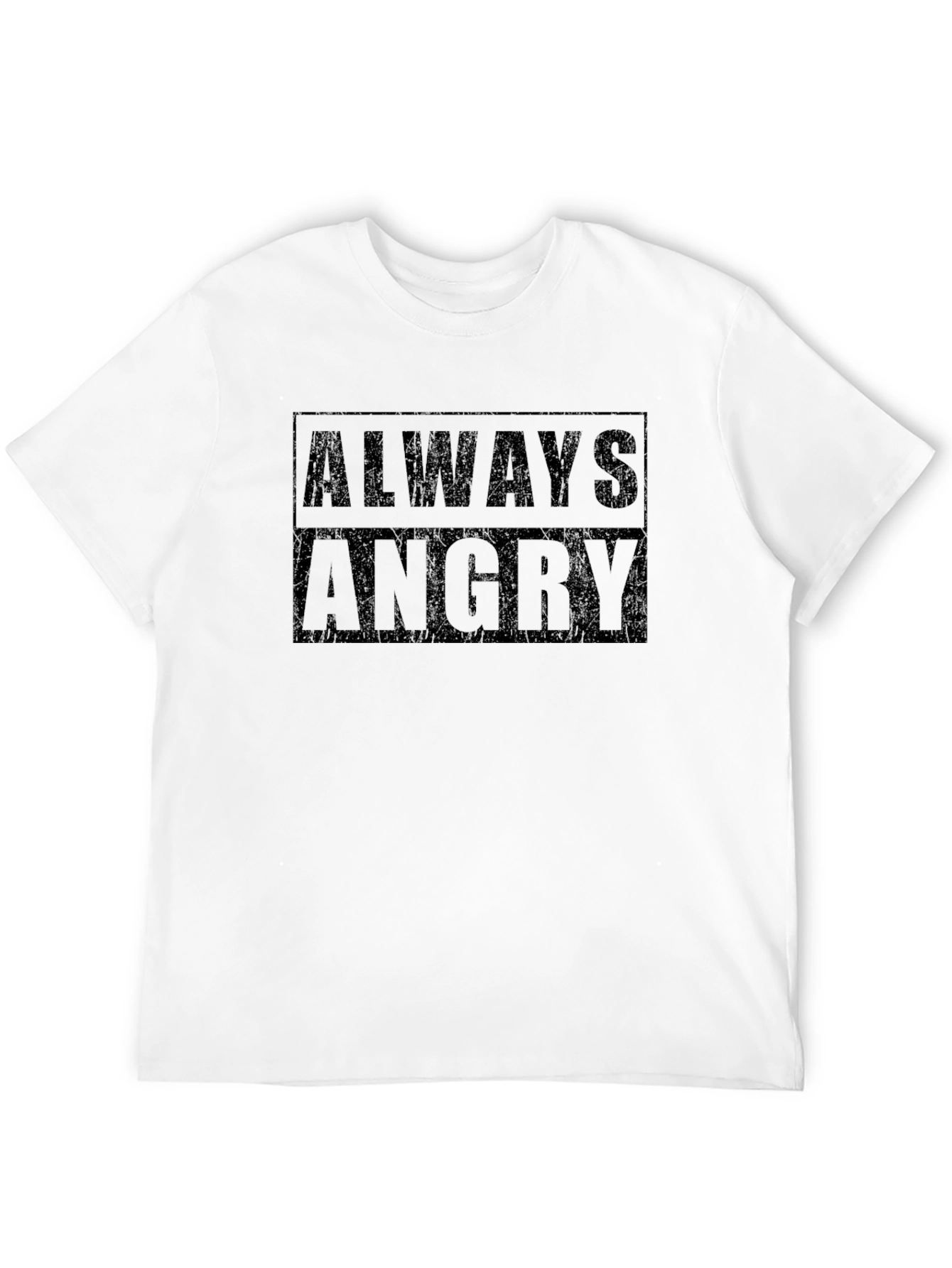 Always Angry Graphic T-Shirt - Black Cotton Blend