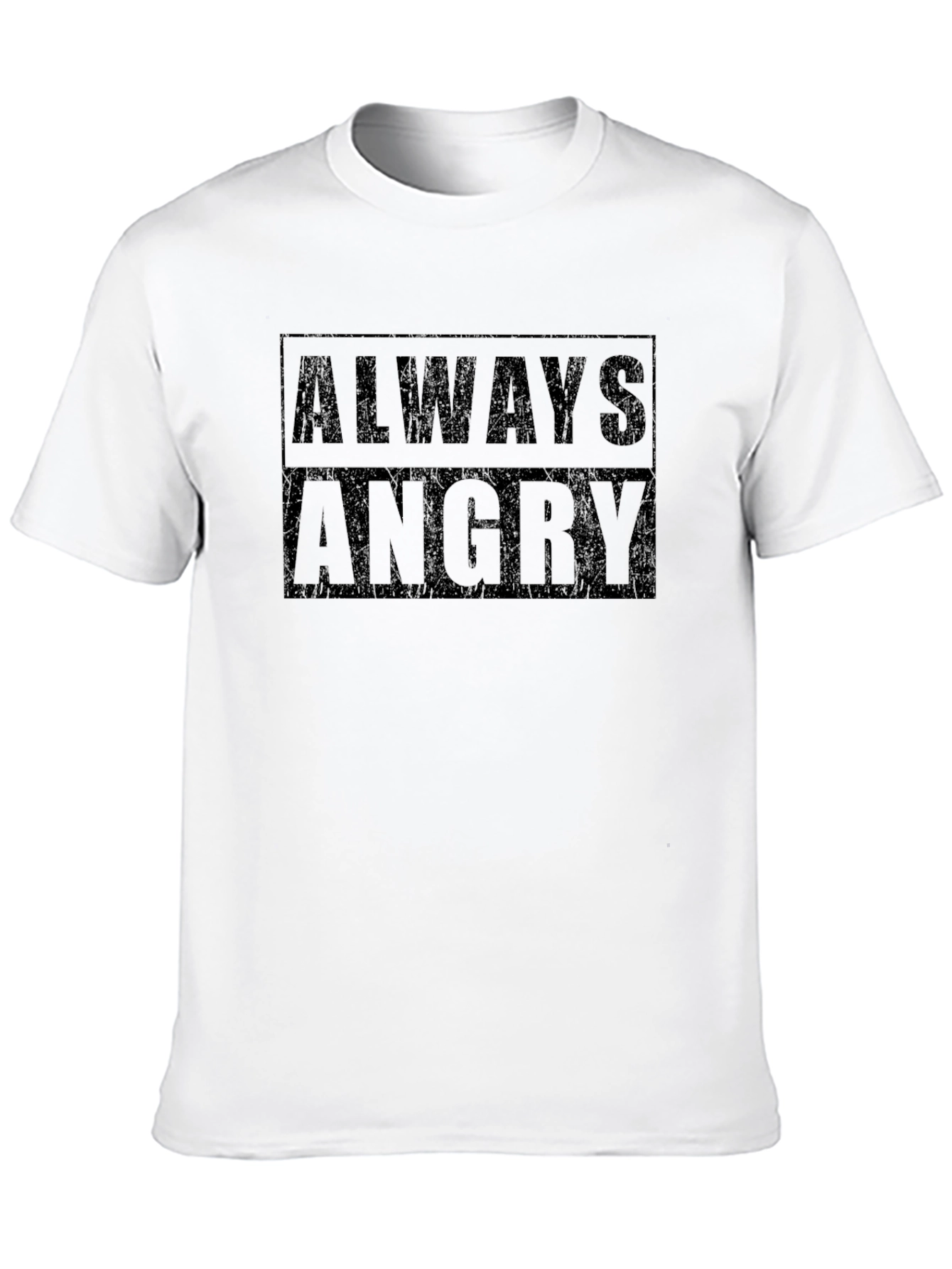 Always Angry Graphic T-Shirt - Black Cotton Blend