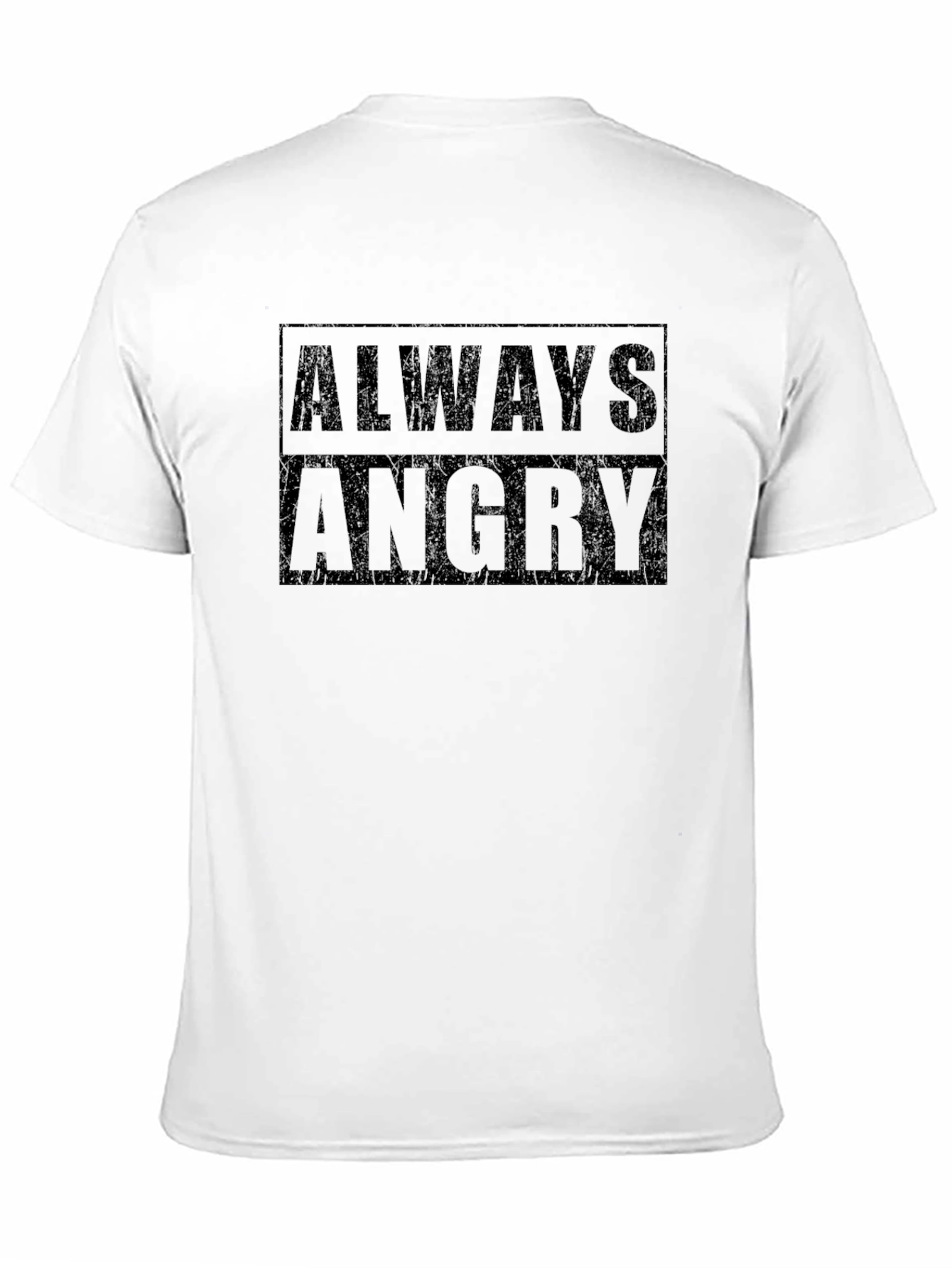 Always Angry Graphic T-Shirt - Black Cotton Blend
