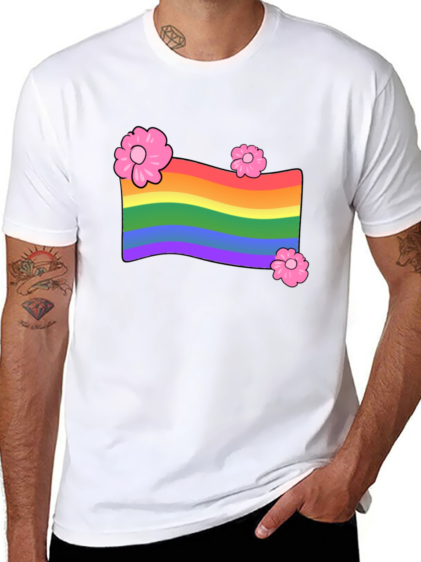 Rainbow Flower T-Shirt - Pride LGBTQ Graphic Tee