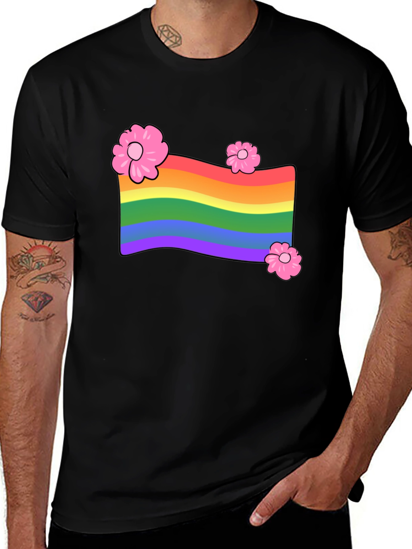 Rainbow Flower T-Shirt - Pride LGBTQ Graphic Tee