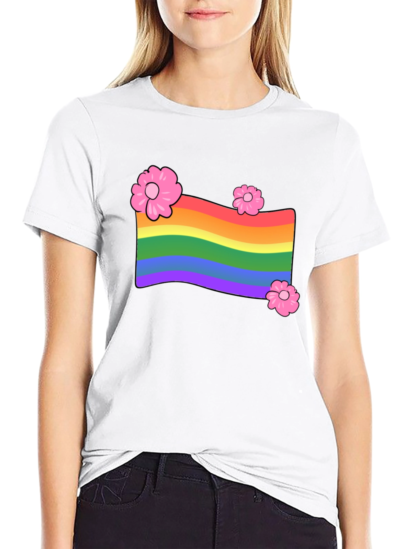 Rainbow Flower T-Shirt - Pride LGBTQ Graphic Tee