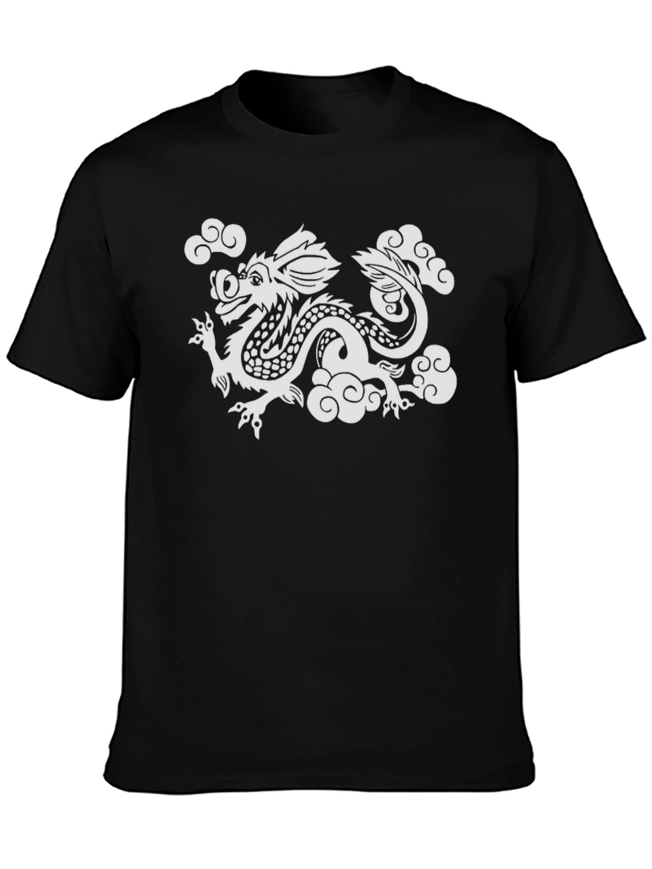 Dragon Cloud Graphic Tee - Mens Black T-Shirt