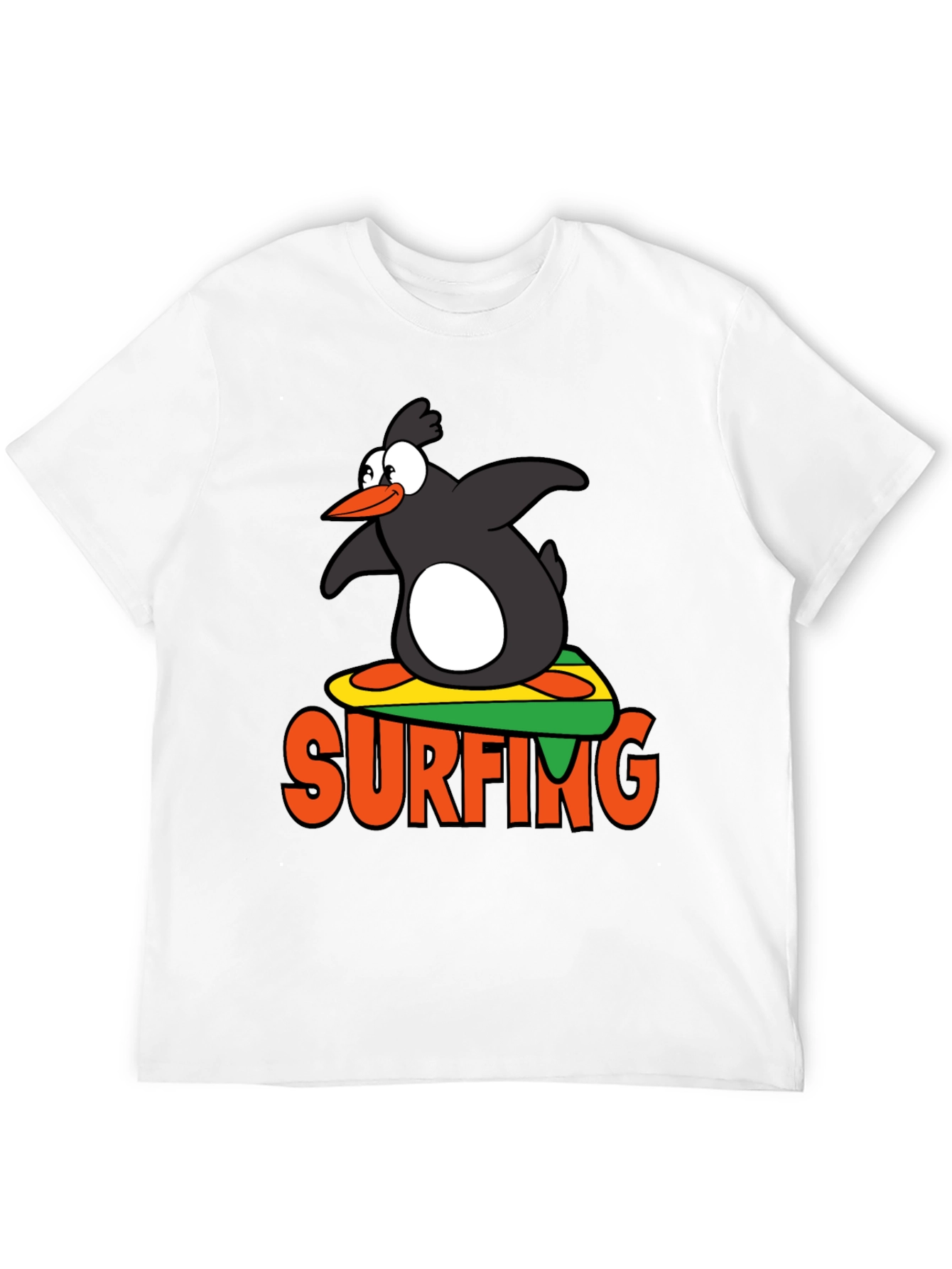 Penguin Surfing Graphic T-Shirt