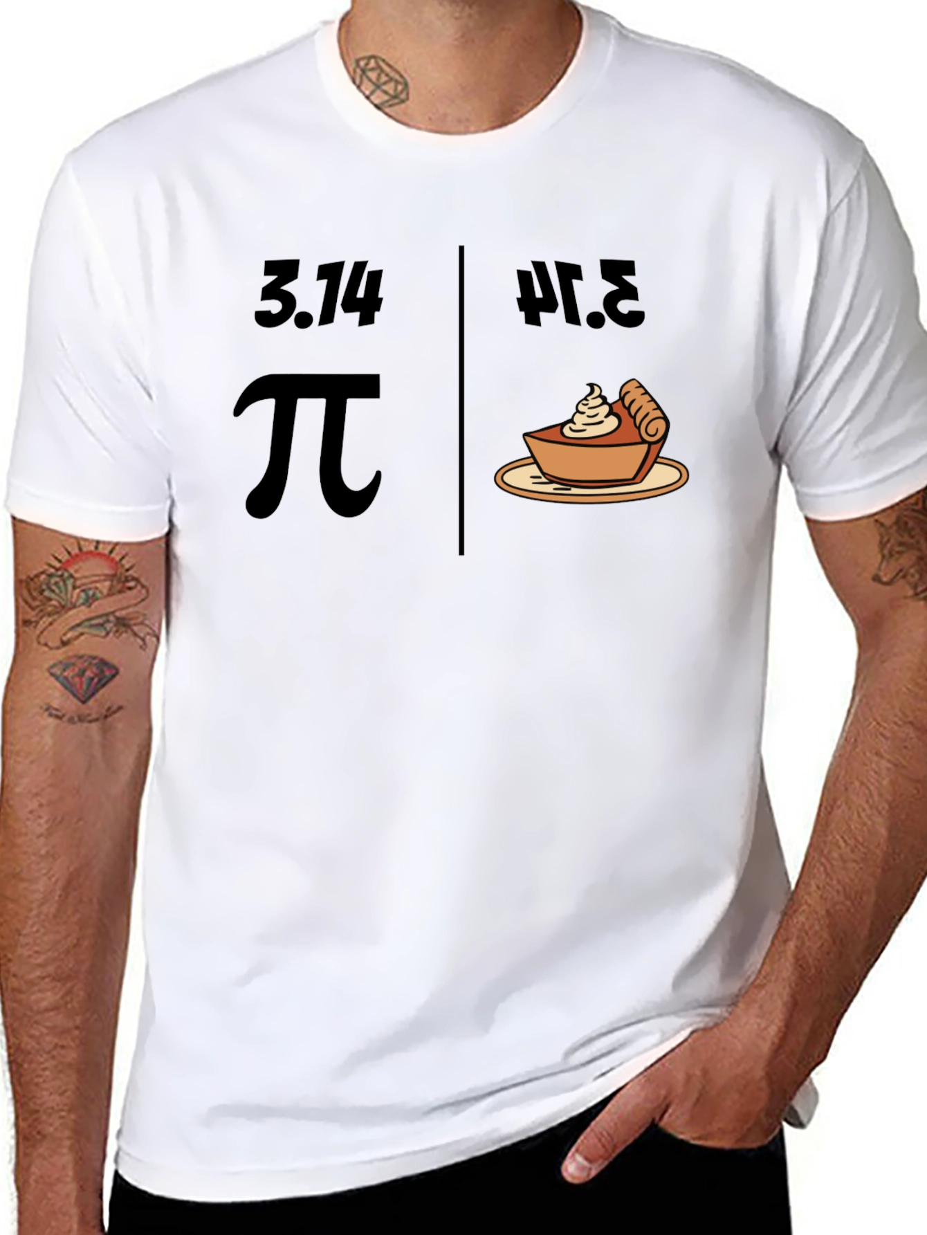 Pi Pie Humor T-Shirt: Celebrate Math & Dessert!