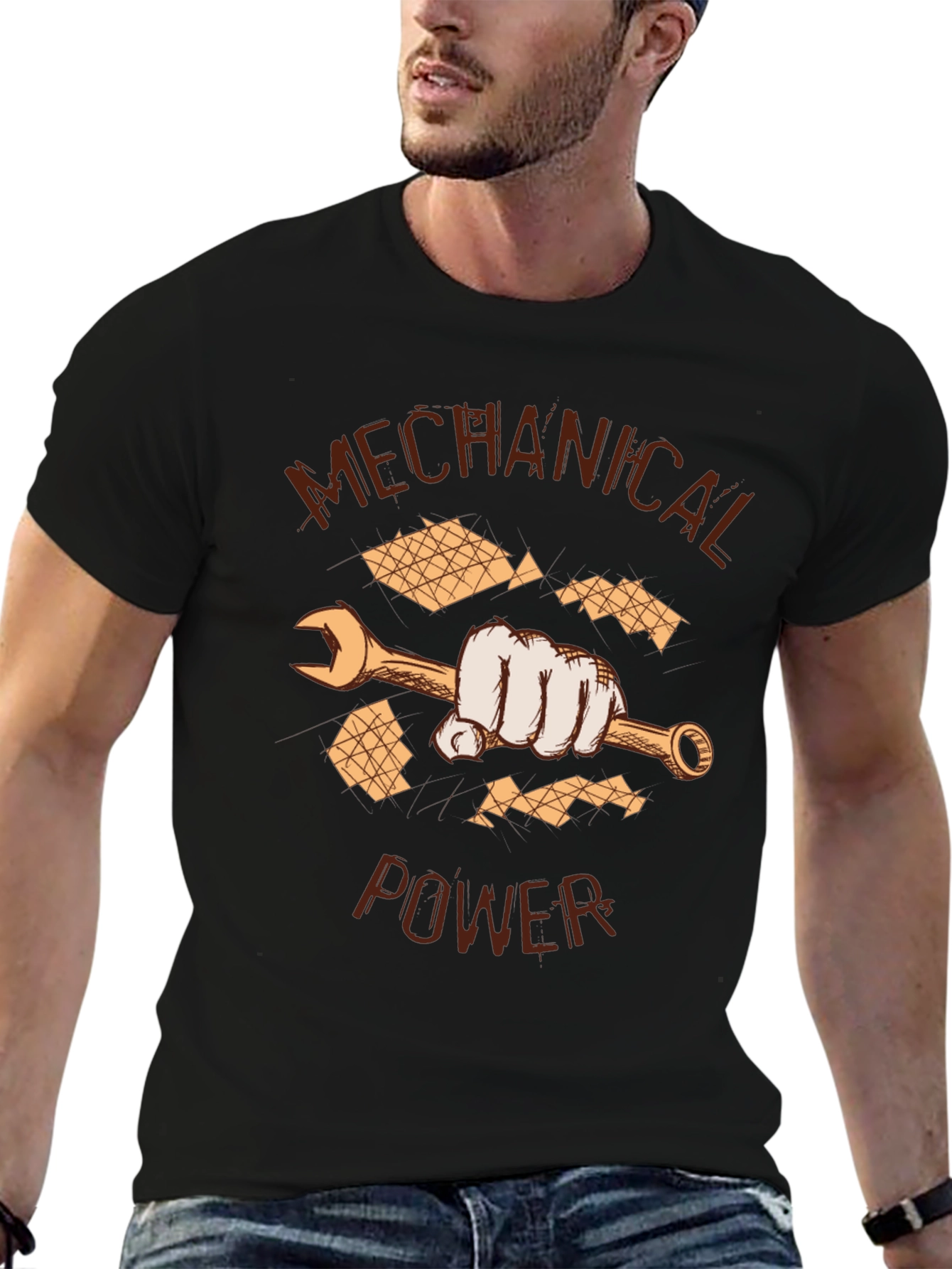 Mechanical Power T-Shirt - Wrench Grip Design
