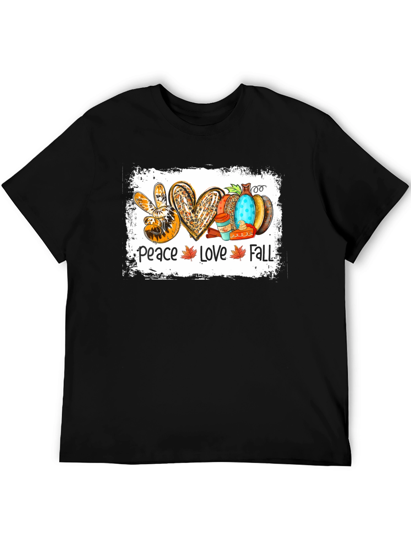 Peace Love Fall T-Shirt - Autumn Graphic Tee