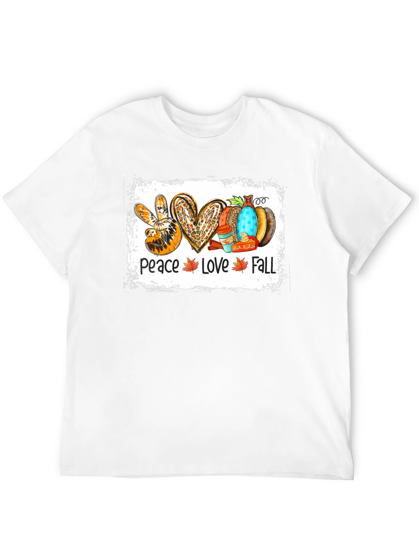 Peace Love Fall T-Shirt - Autumn Graphic Tee