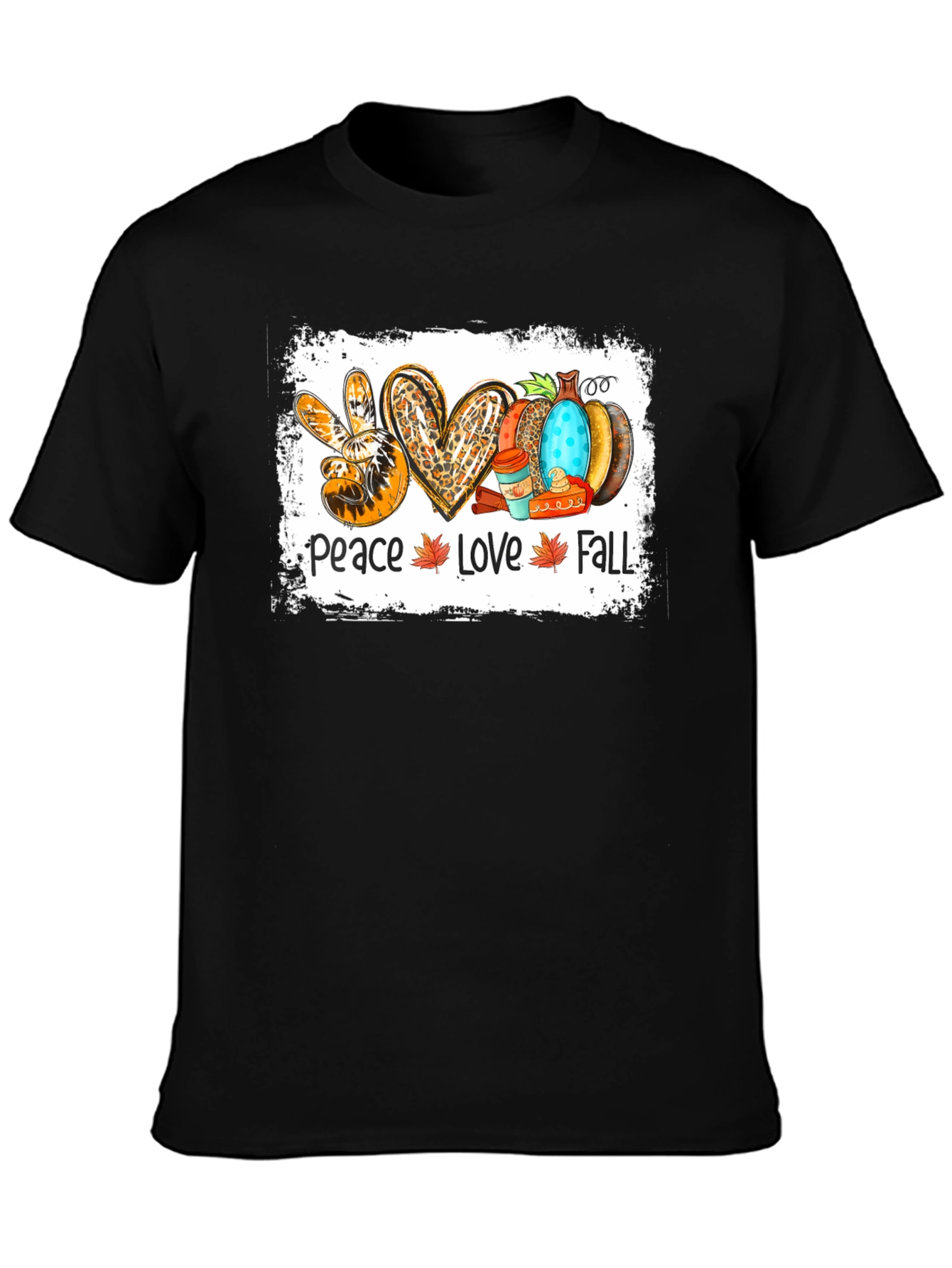 Peace Love Fall T-Shirt - Autumn Graphic Tee