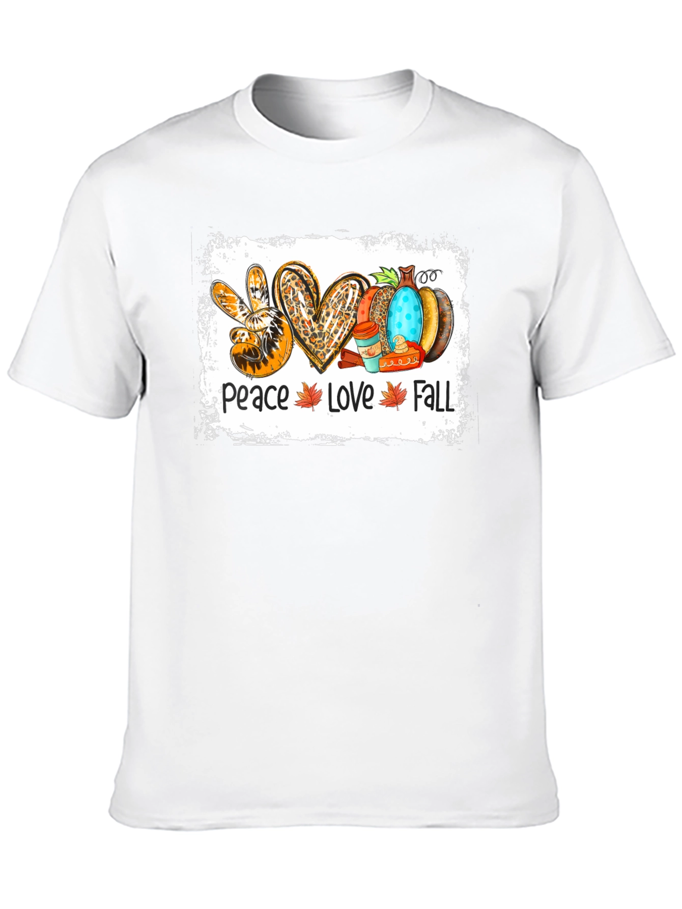Peace Love Fall T-Shirt - Autumn Graphic Tee